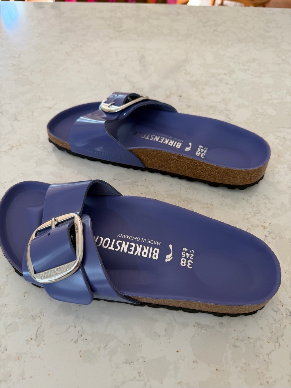 Birkenstock Purple EVA Single-Band Slide Sandals with Buckle Brand new no box 38